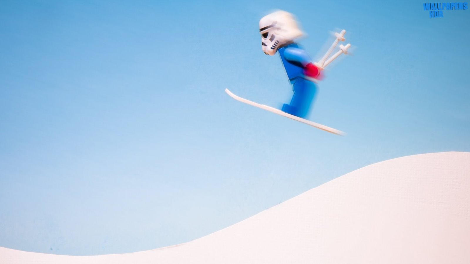 Stormtrooper skiing wallpaper 1600x900