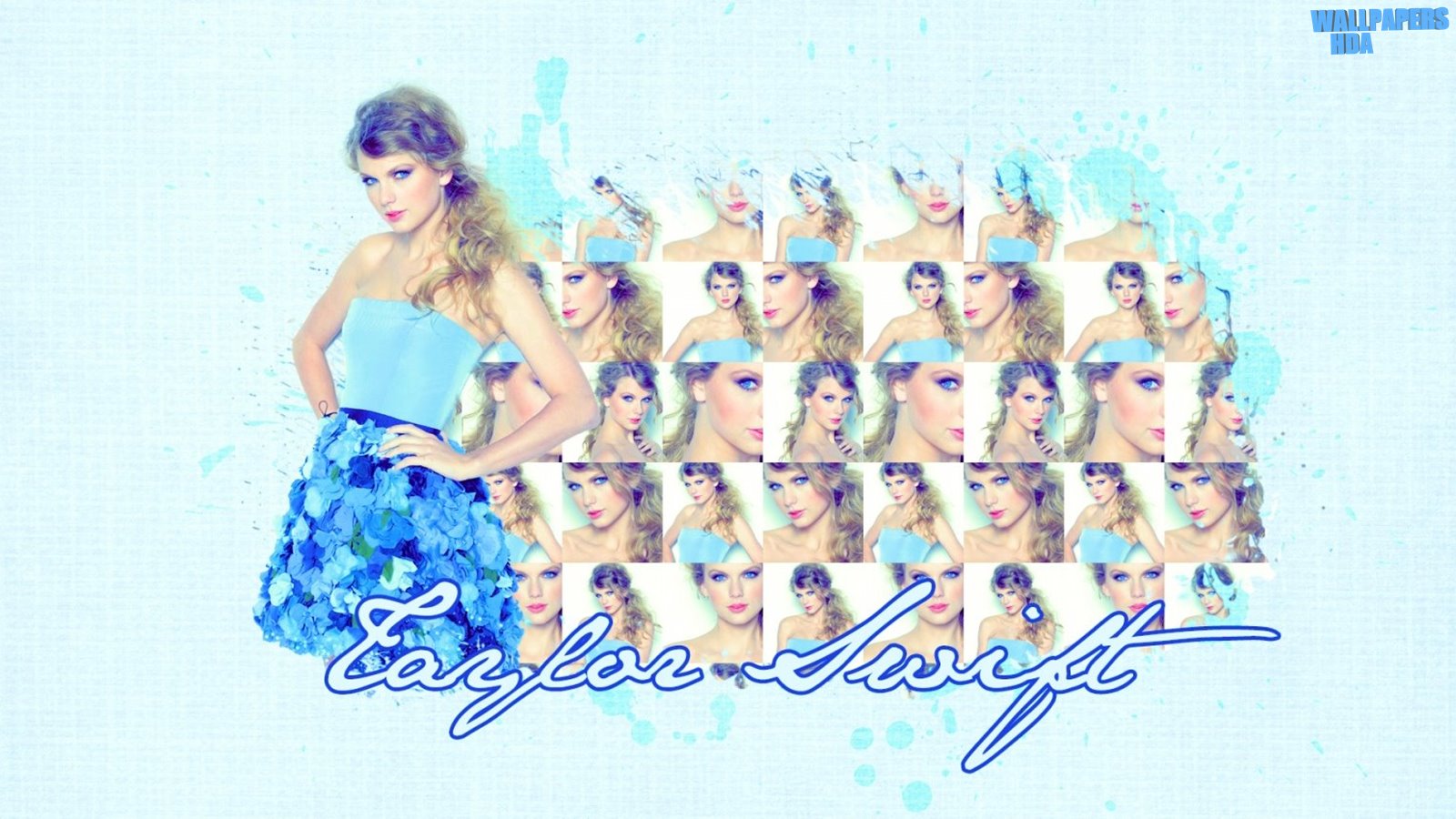 Taylor swift blue dress wallpaper 1600x900