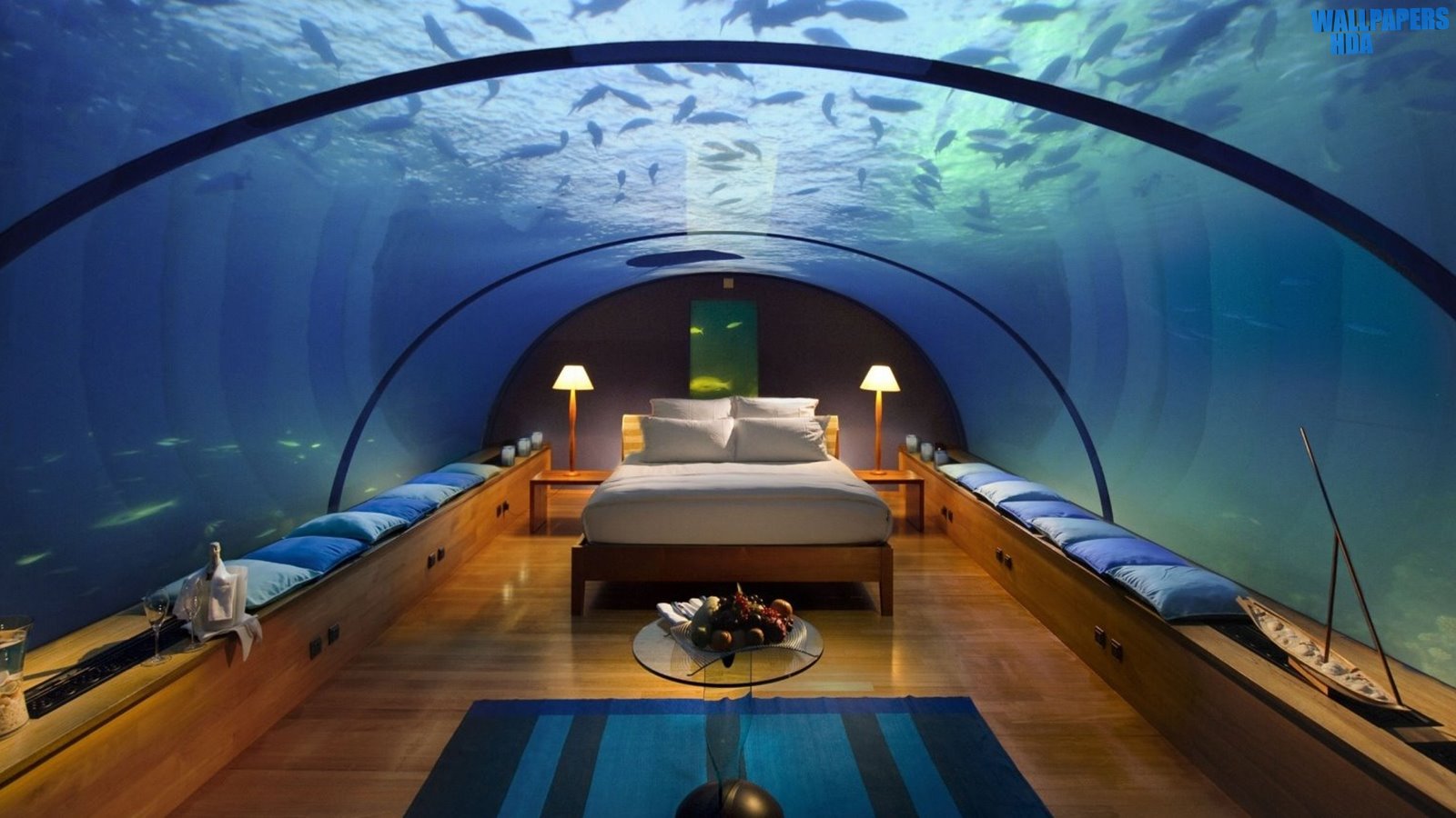 Underwater bedroom wallpaper 1600x900