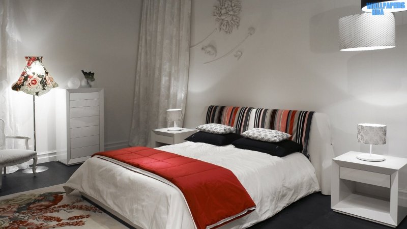 White bedroom 2 wallpaper 1600x900 Article